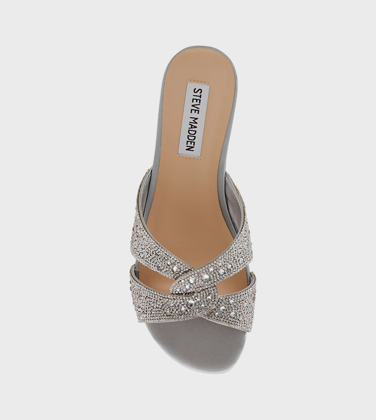 MUSA SILVER FLAT SANDALS