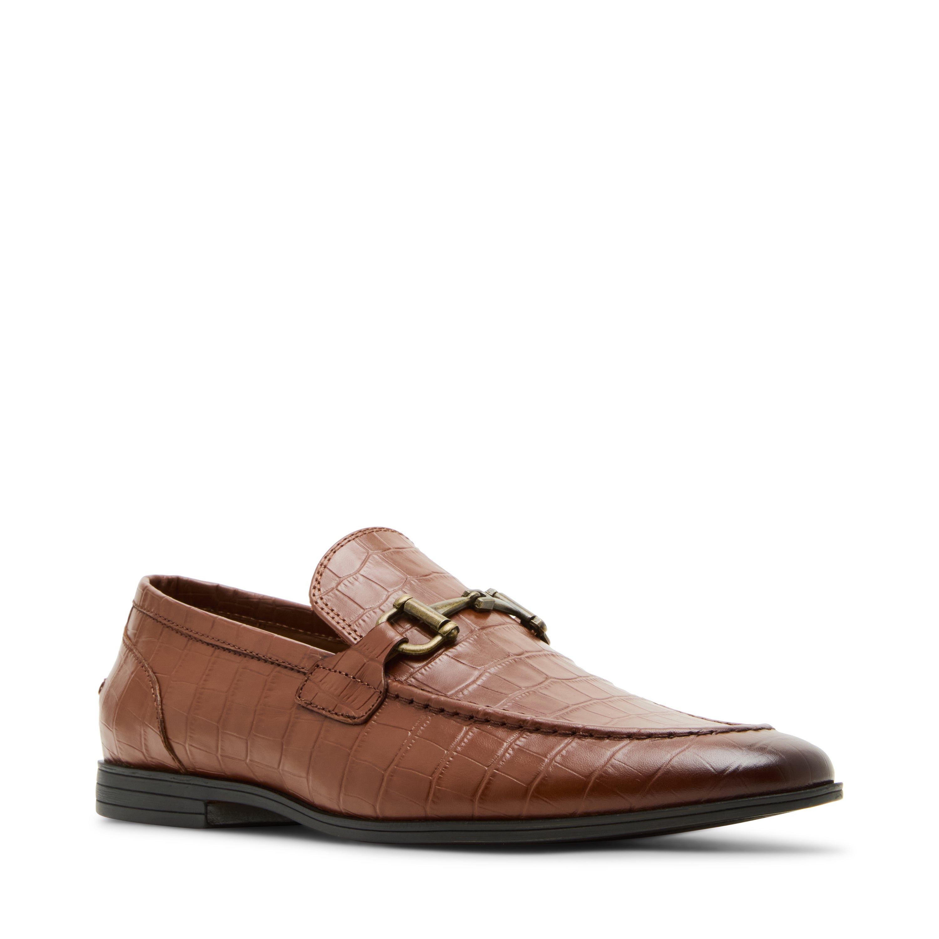 P-DELHAY TAN CROCO LOAFERS & MOCCASSINS