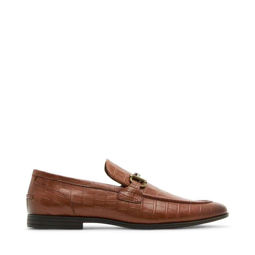 P-DELHAY TAN CROCO LOAFERS & MOCCASSINS