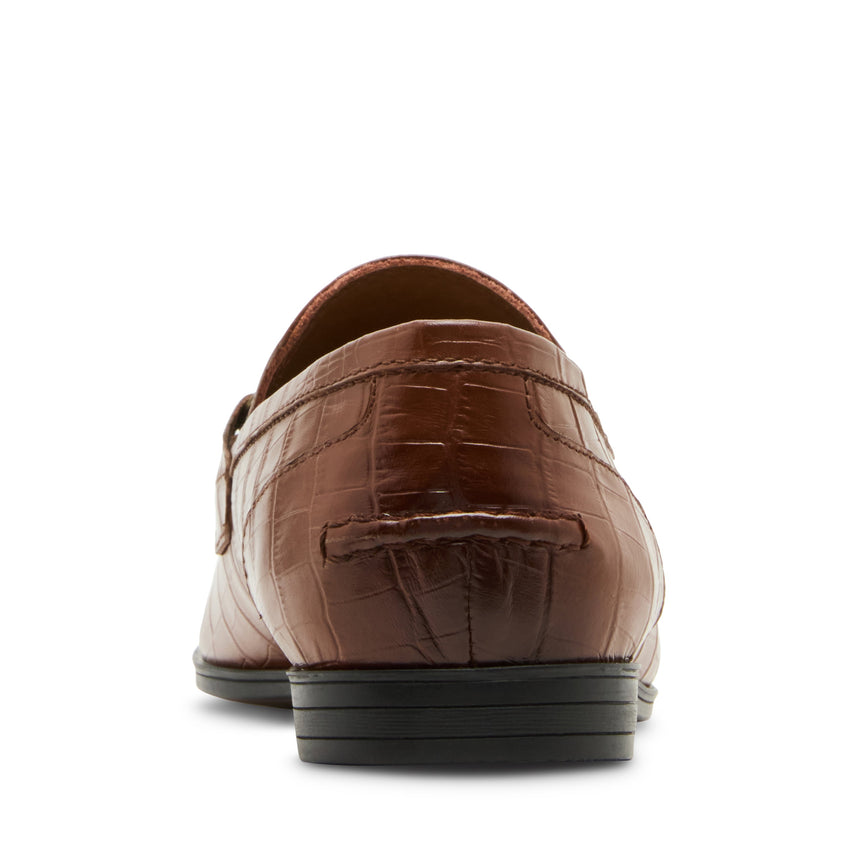 P-DELHAY TAN CROCO LOAFERS & MOCCASSINS