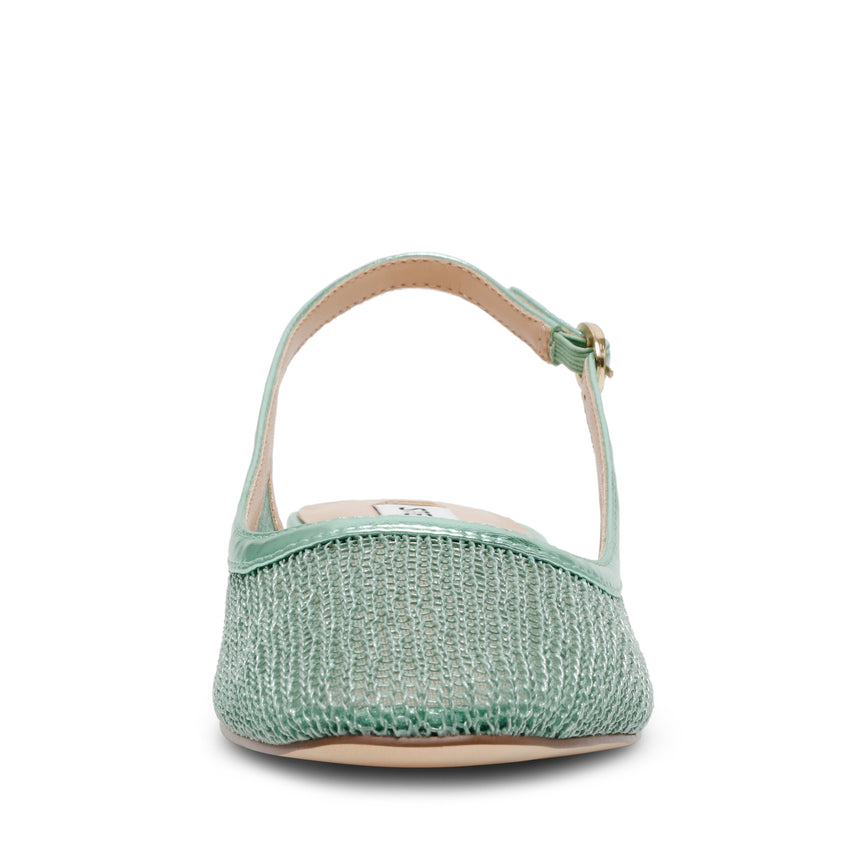 BOULEVARD GREEN FLAT SANDALS