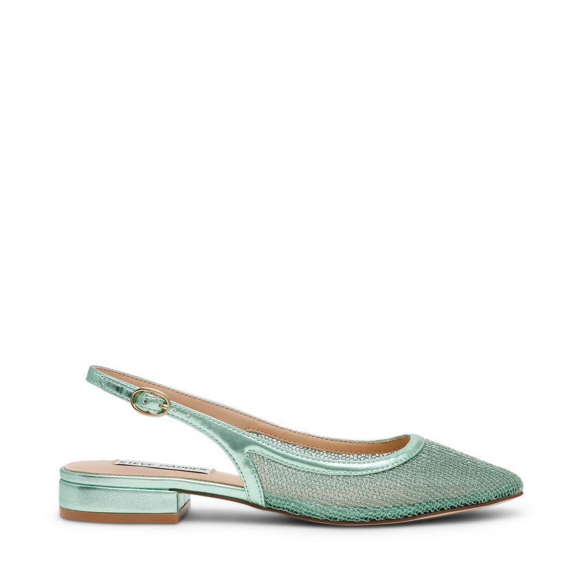 BOULEVARD GREEN FLAT SANDALS