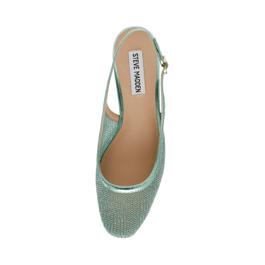 BOULEVARD GREEN FLAT SANDALS