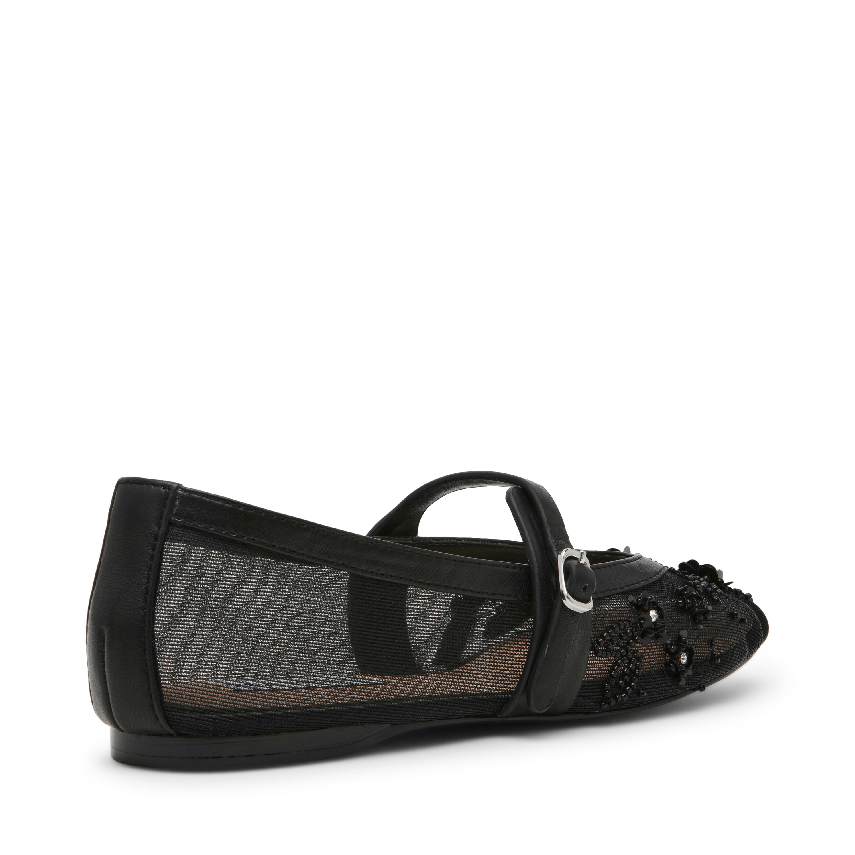 REJOICE BLACK MESH BALLET FLATS