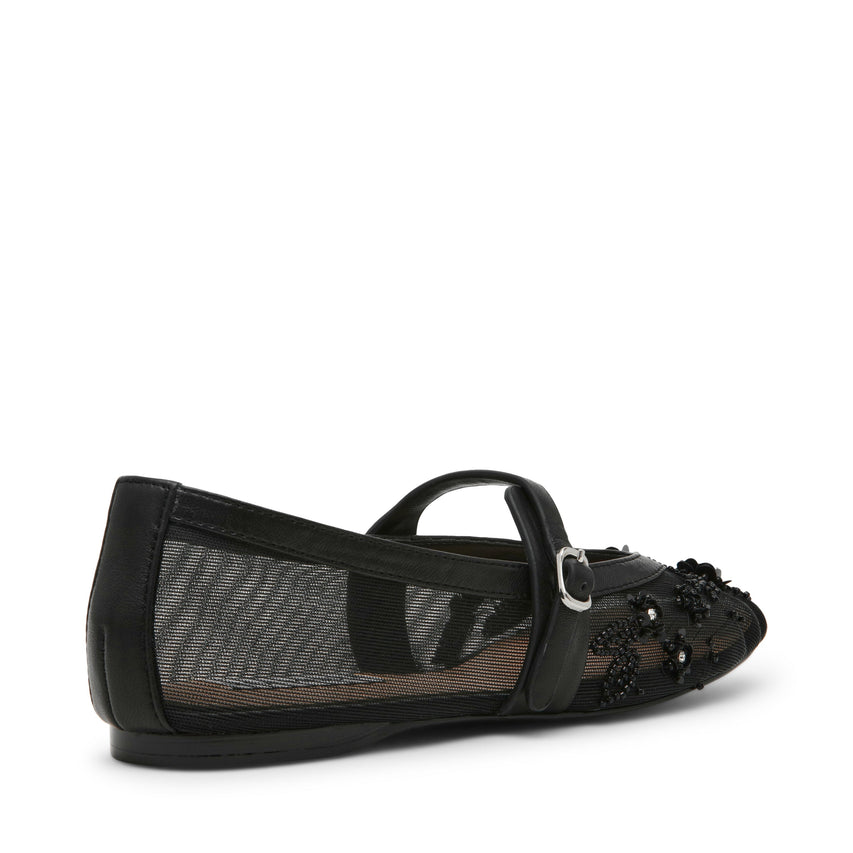 REJOICE BLACK MESH BALLET FLATS