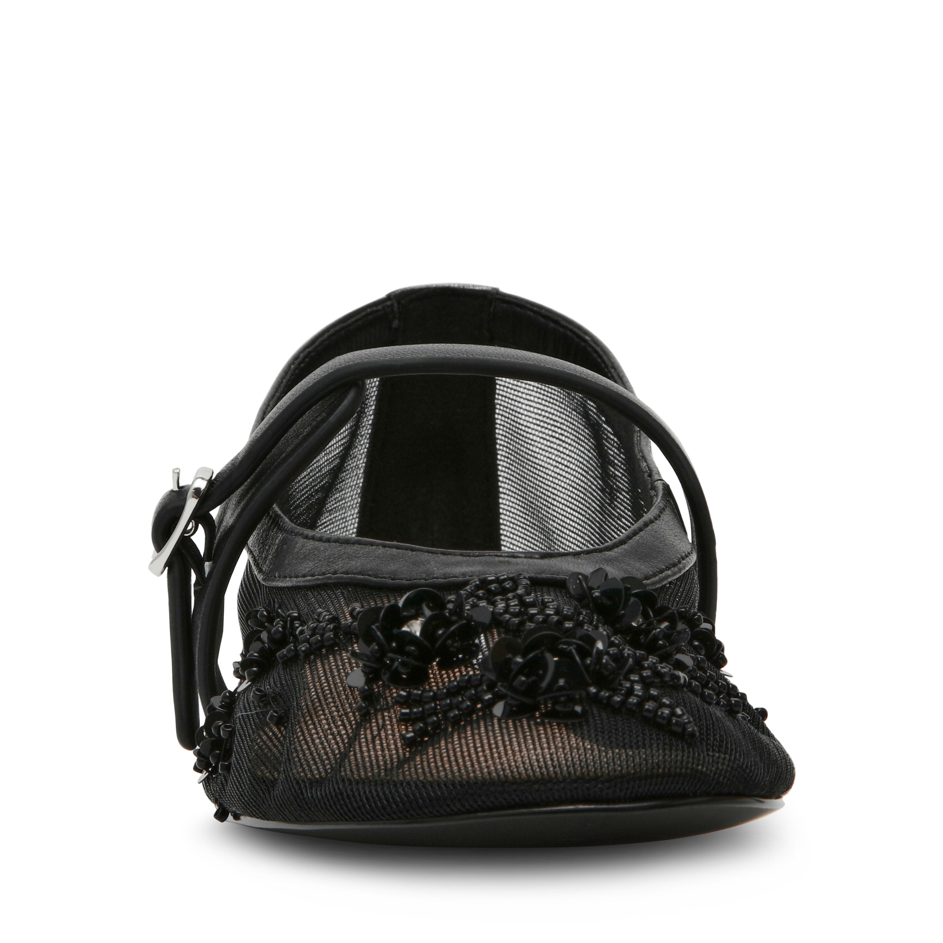 REJOICE BLACK MESH BALLET FLATS
