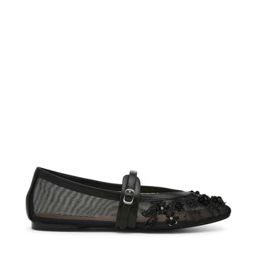 REJOICE BLACK MESH BALLET FLATS