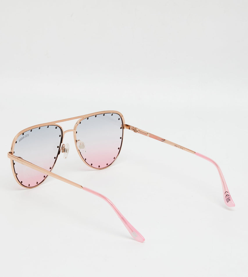 Jair Rose Gold Sunglasses - view 4
