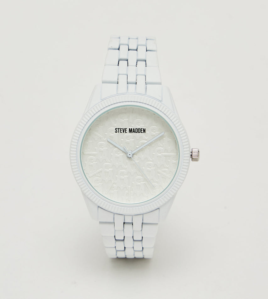 Steve Madden Women's White Rubberised Watch, featured product view
