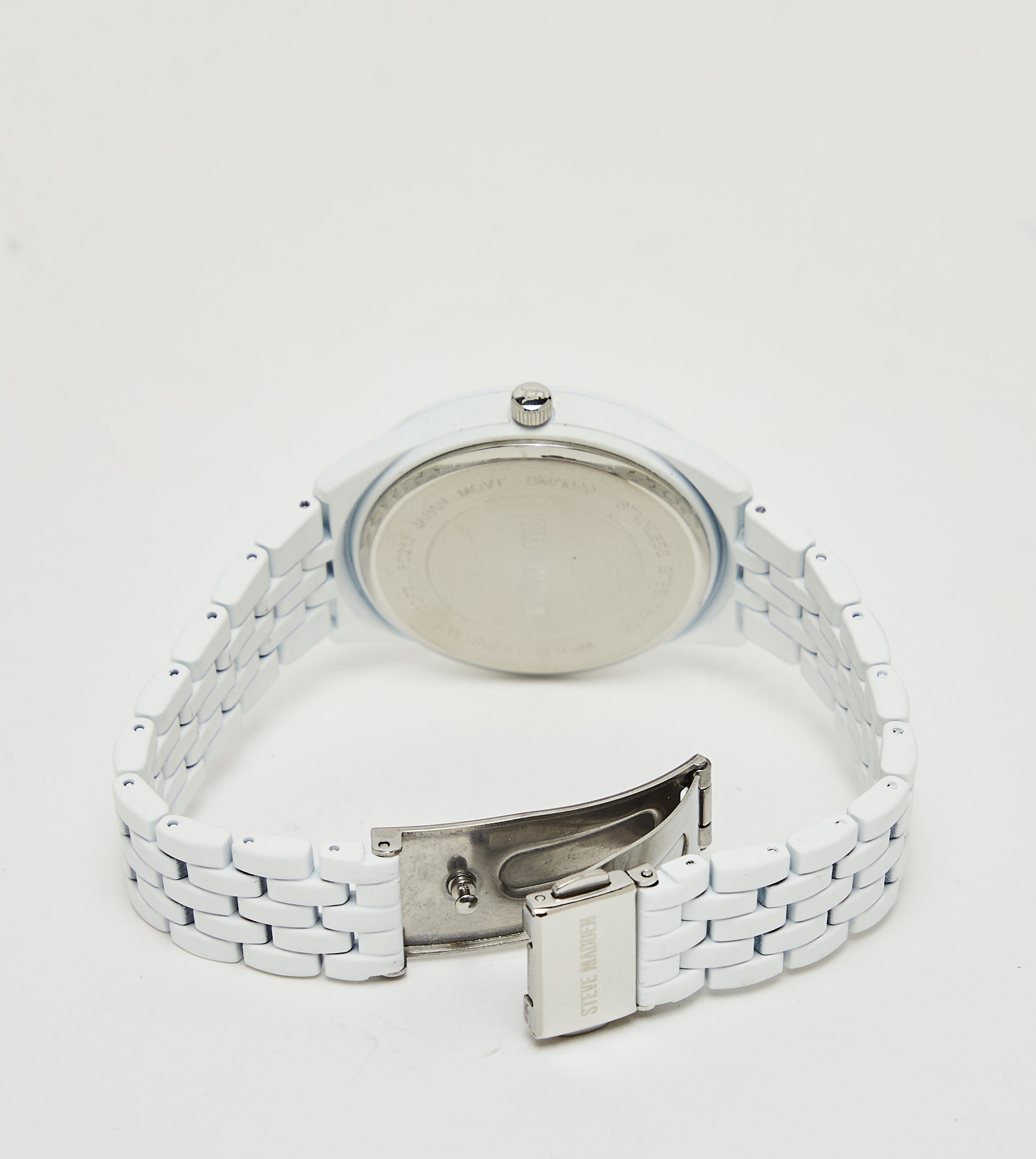 Steve Madden Women's White Rubberised Watch with rubberised - view 2