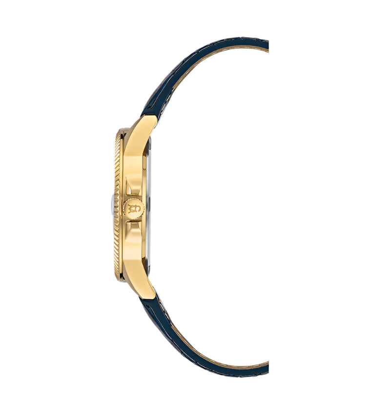 Steve Madden Aurora Women's Navy Blue Gold Watches with navy blue strap - view 3