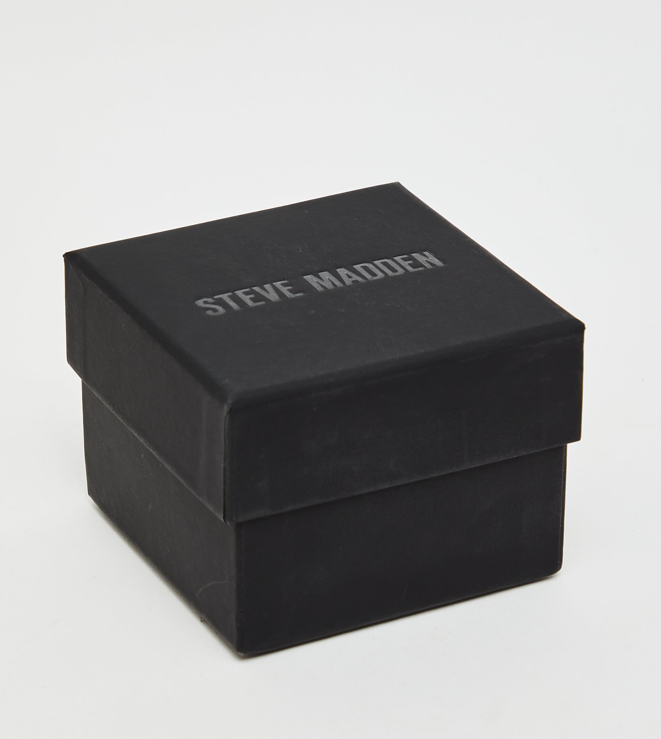 Steve Madden women's silver-tone watch and bracelet set, gift-box view