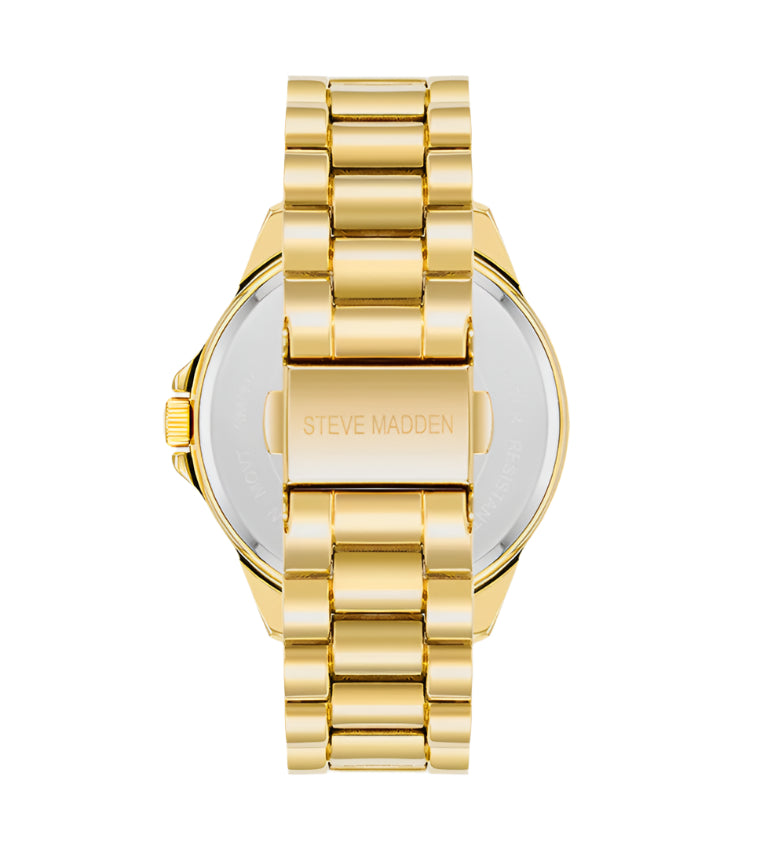 Stride Women's Black Gold Watch – Steve Madden, view 2