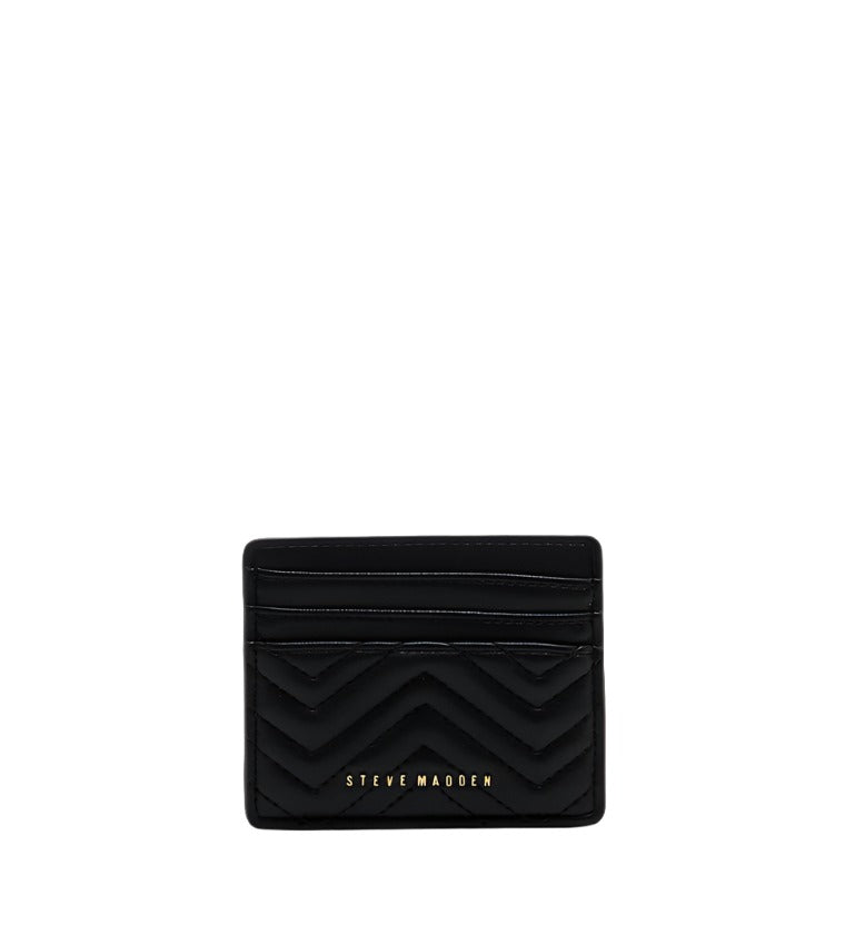 QUILTED BLACK CARD HOLDER
