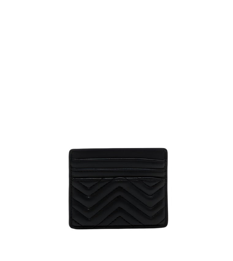 QUILTED BLACK CARD HOLDER