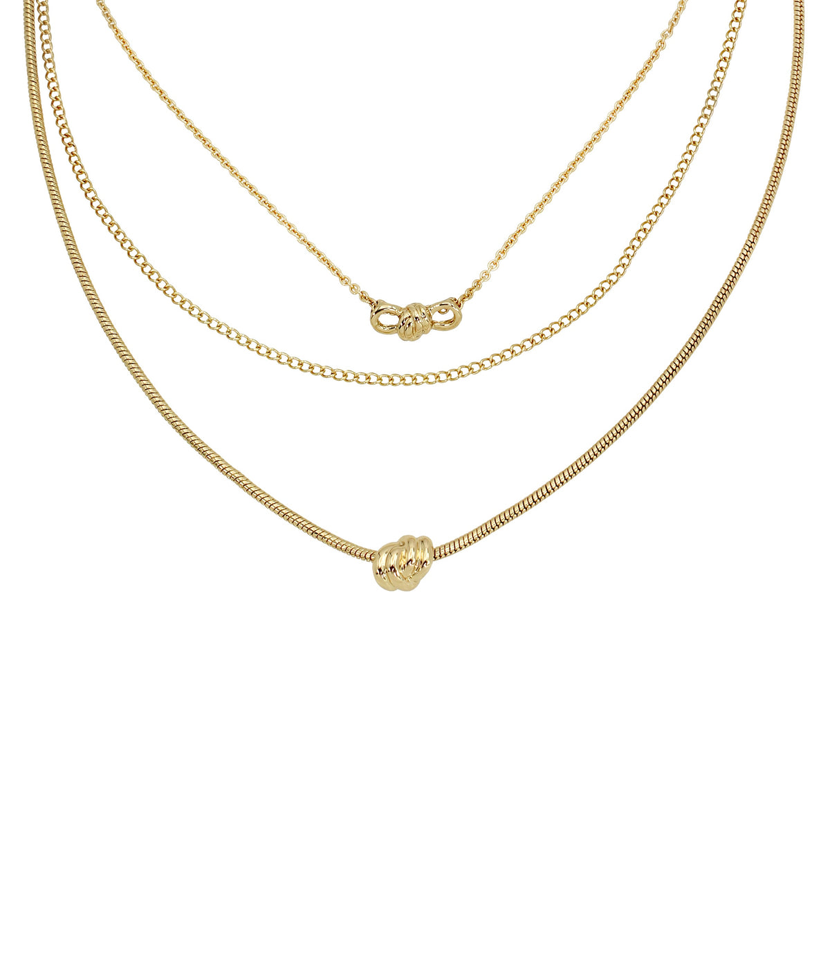 Multi Knot Women's Gold Neckalce - view 2