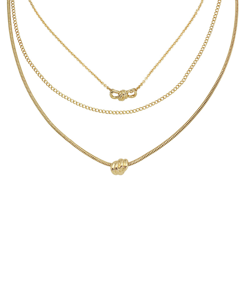Multi Knot Women's Gold Neckalce - view 2