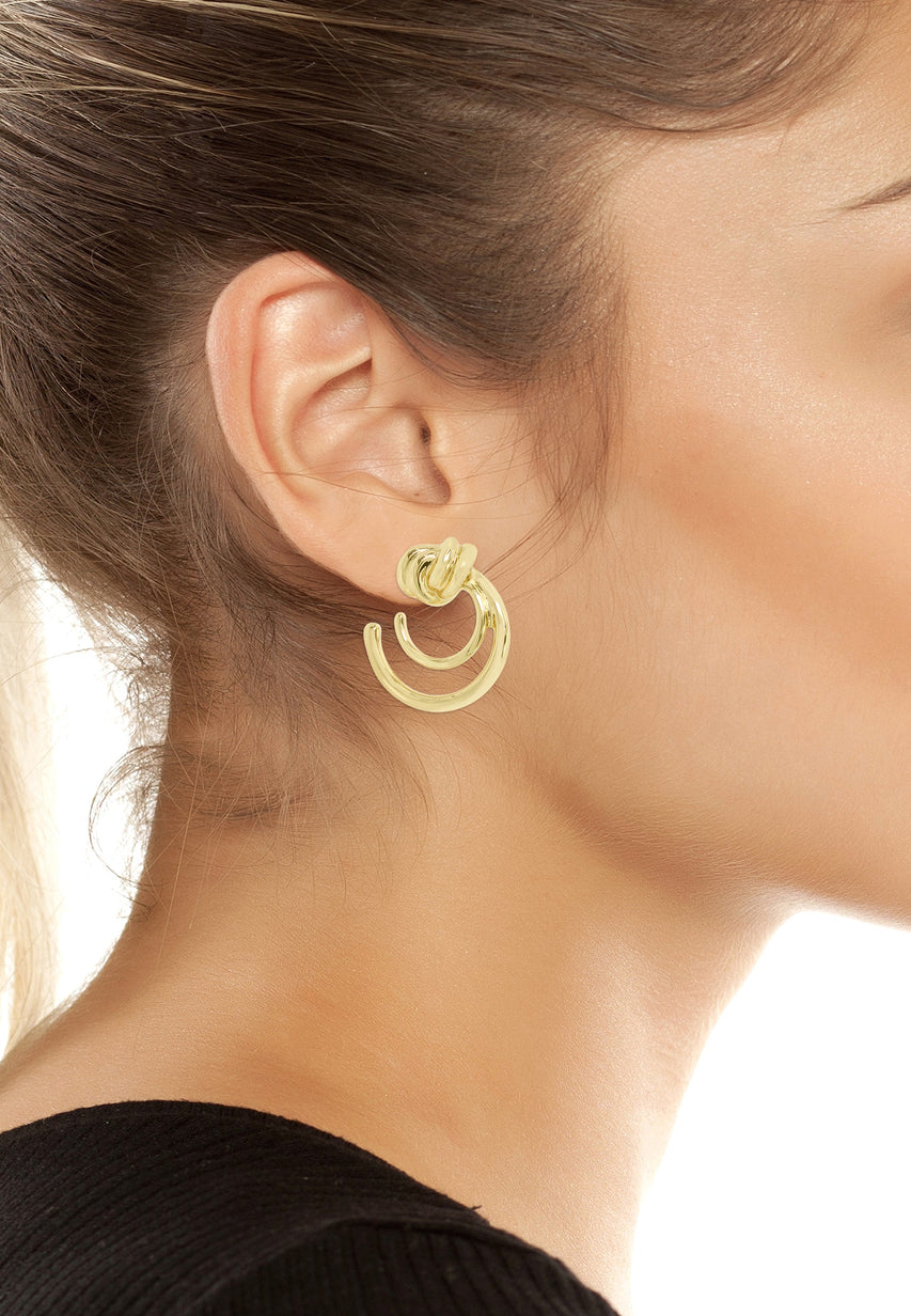 Knot Women's Gold Hoops - view 4