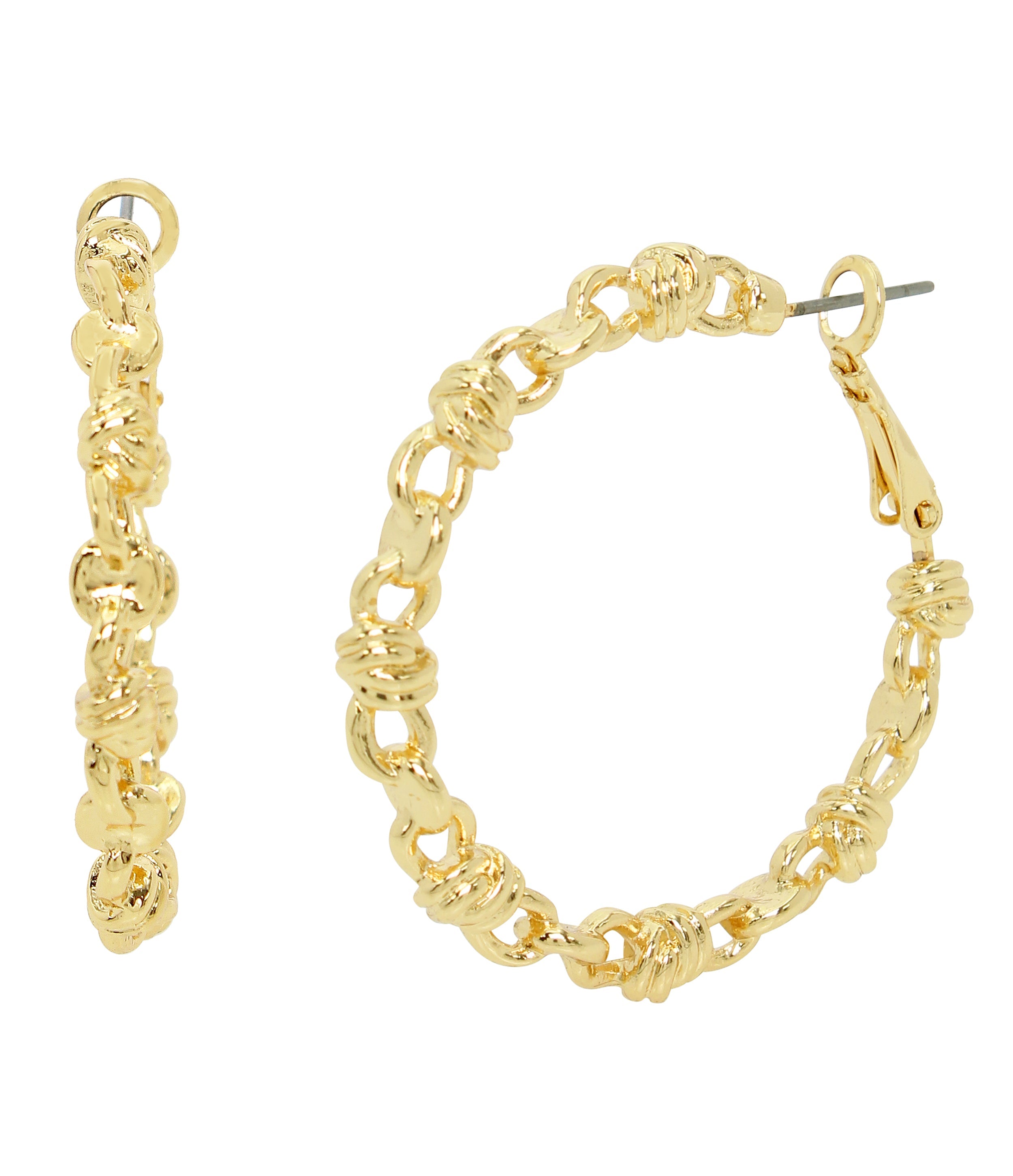 Knot Women's Gold Earrings - view 2