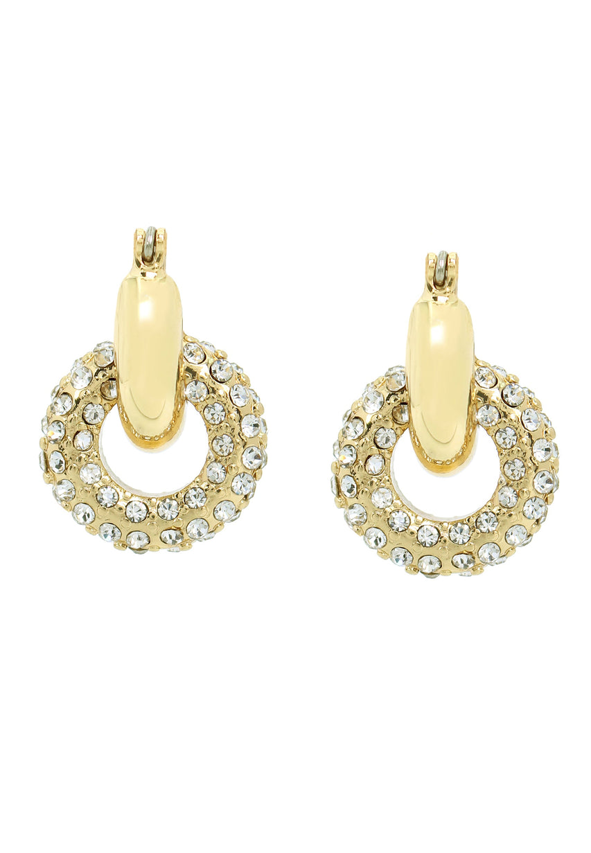 Steve Madden Mini Women's Crystal Hoops, featured product view