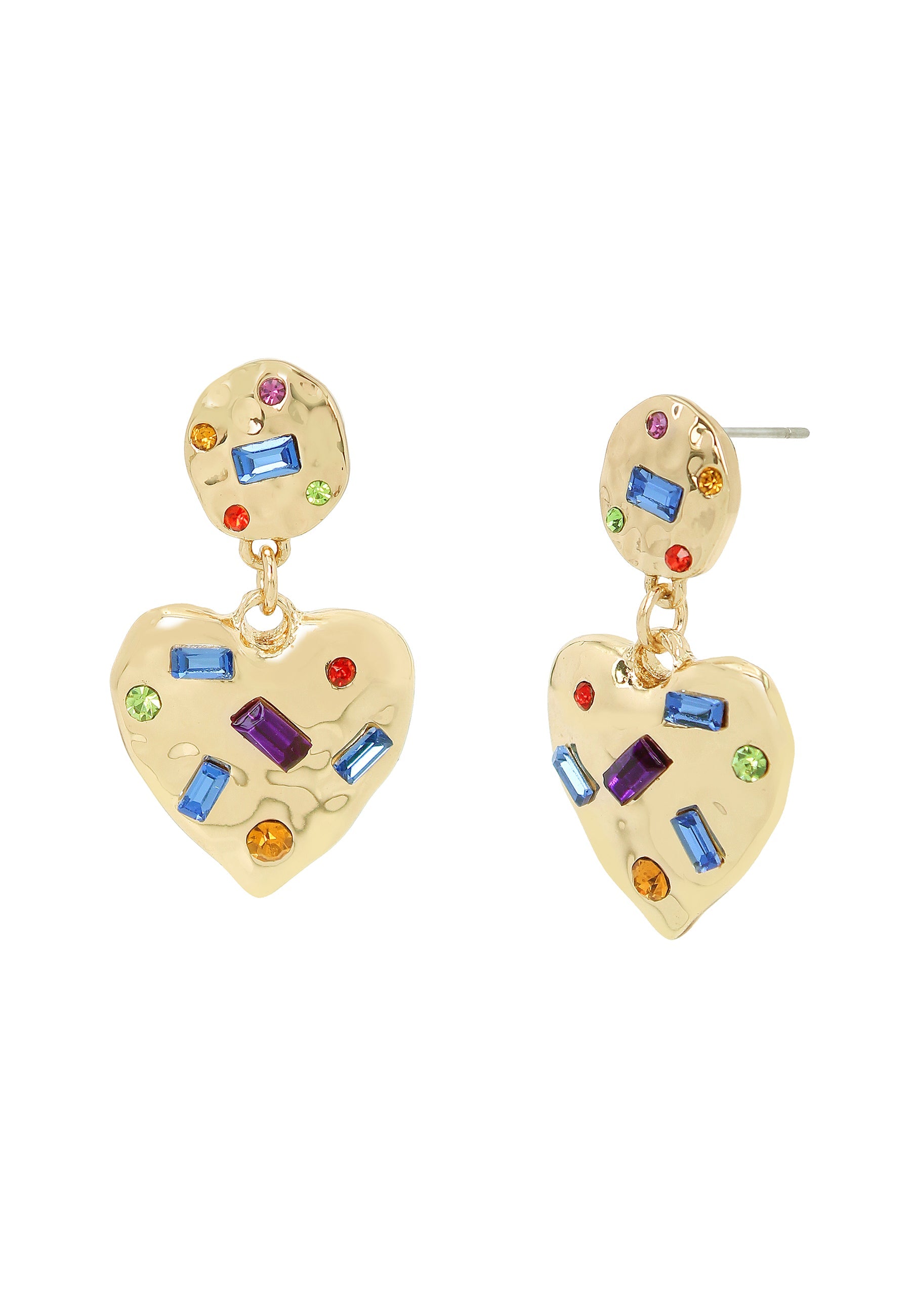 Multi Heart Women's Gold Earrings
