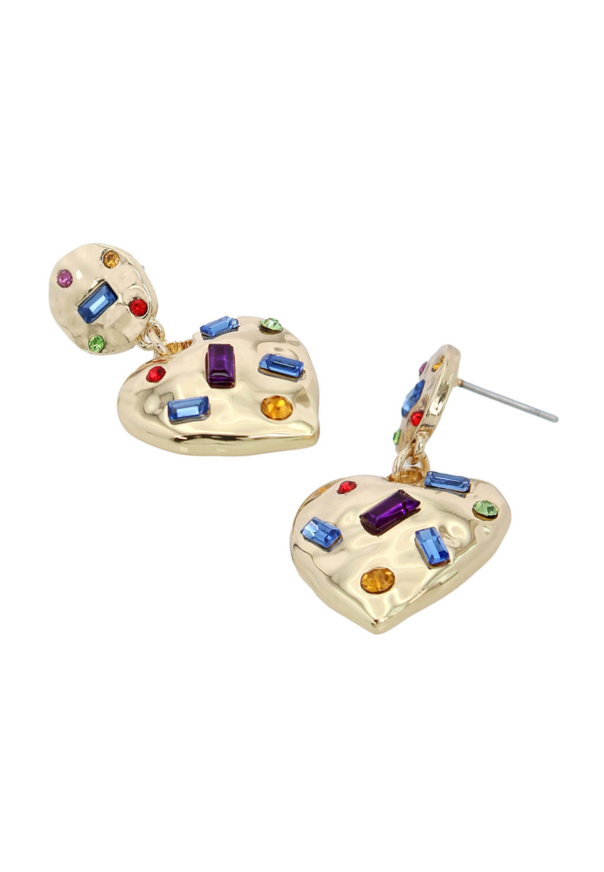 Multi Heart Women's Gold Earrings - view 3