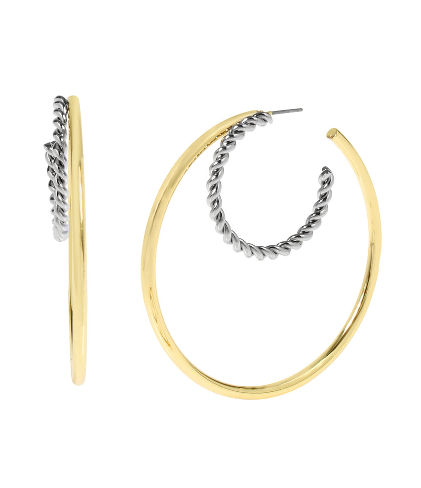 Eagel Hoops Women's Gold Earrings - view 3