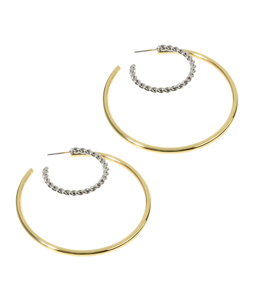 Eagel Hoops Women's Gold Earrings - view 2