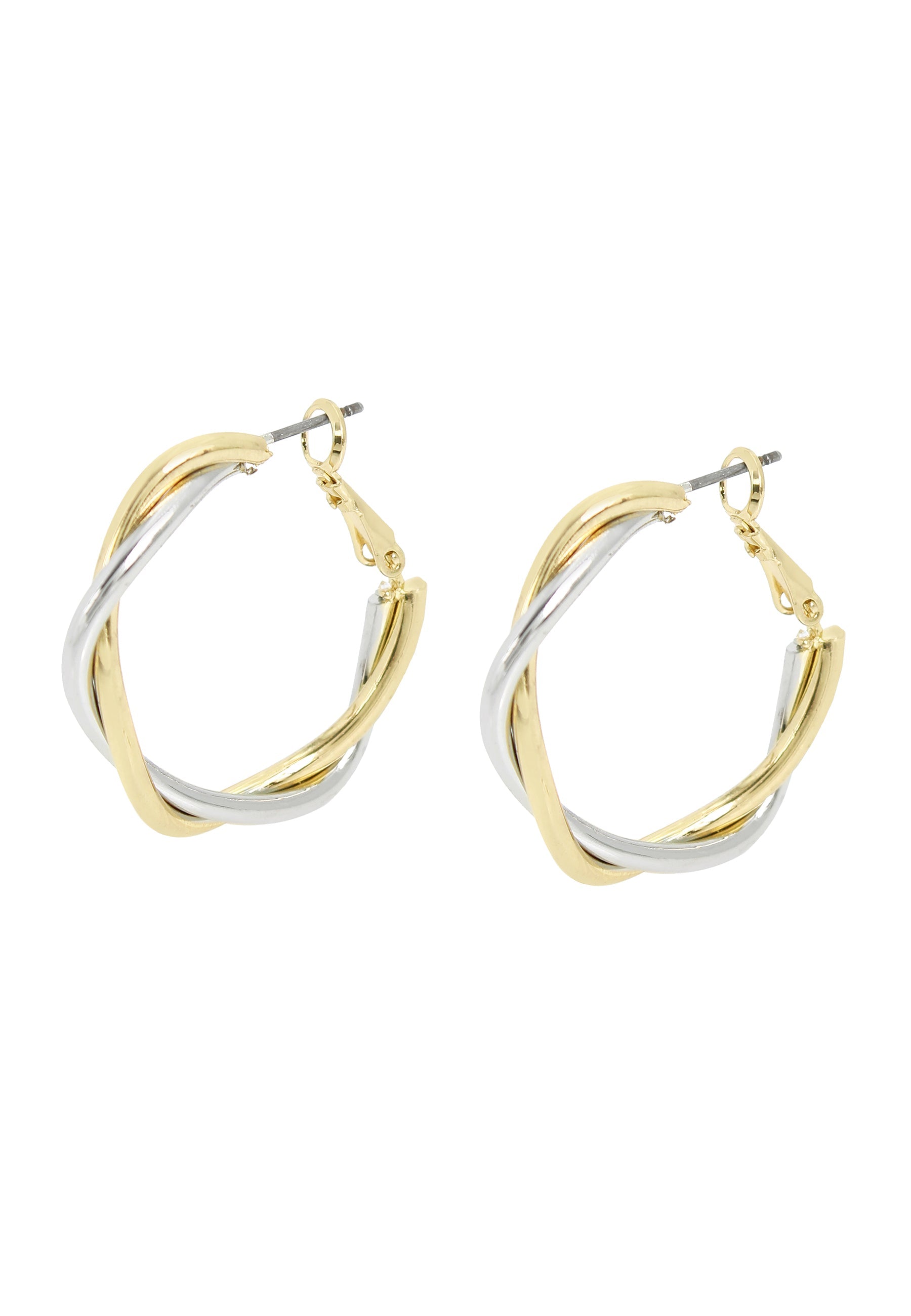TWISTED HOOPS GOLD JEWELLERY
