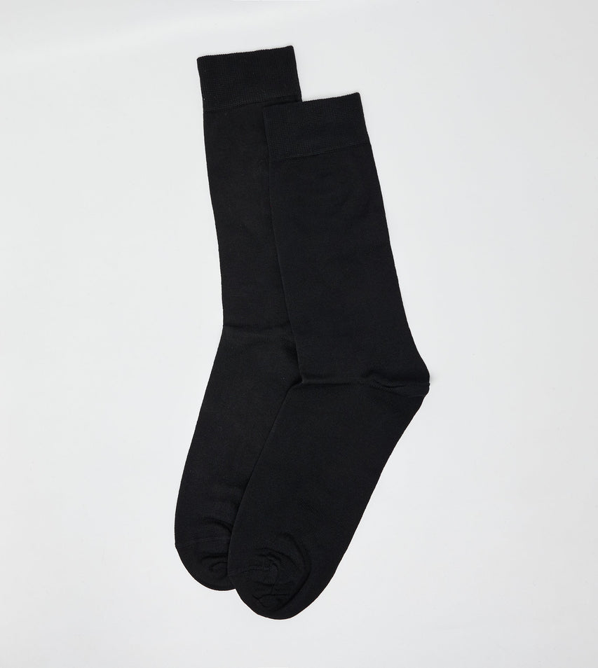 Steve Madden black dress socks, folded view