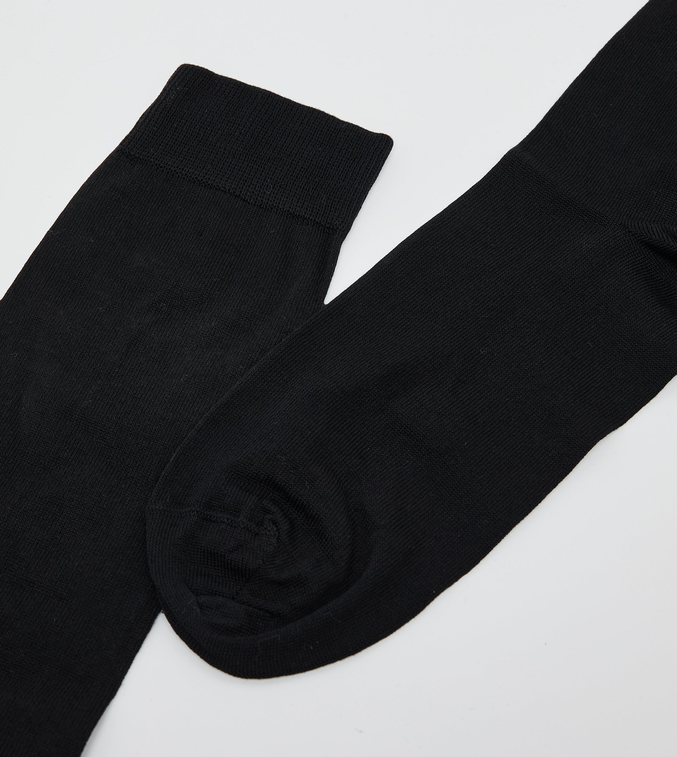 Steve Madden black dress socks, fabric detail - view 3