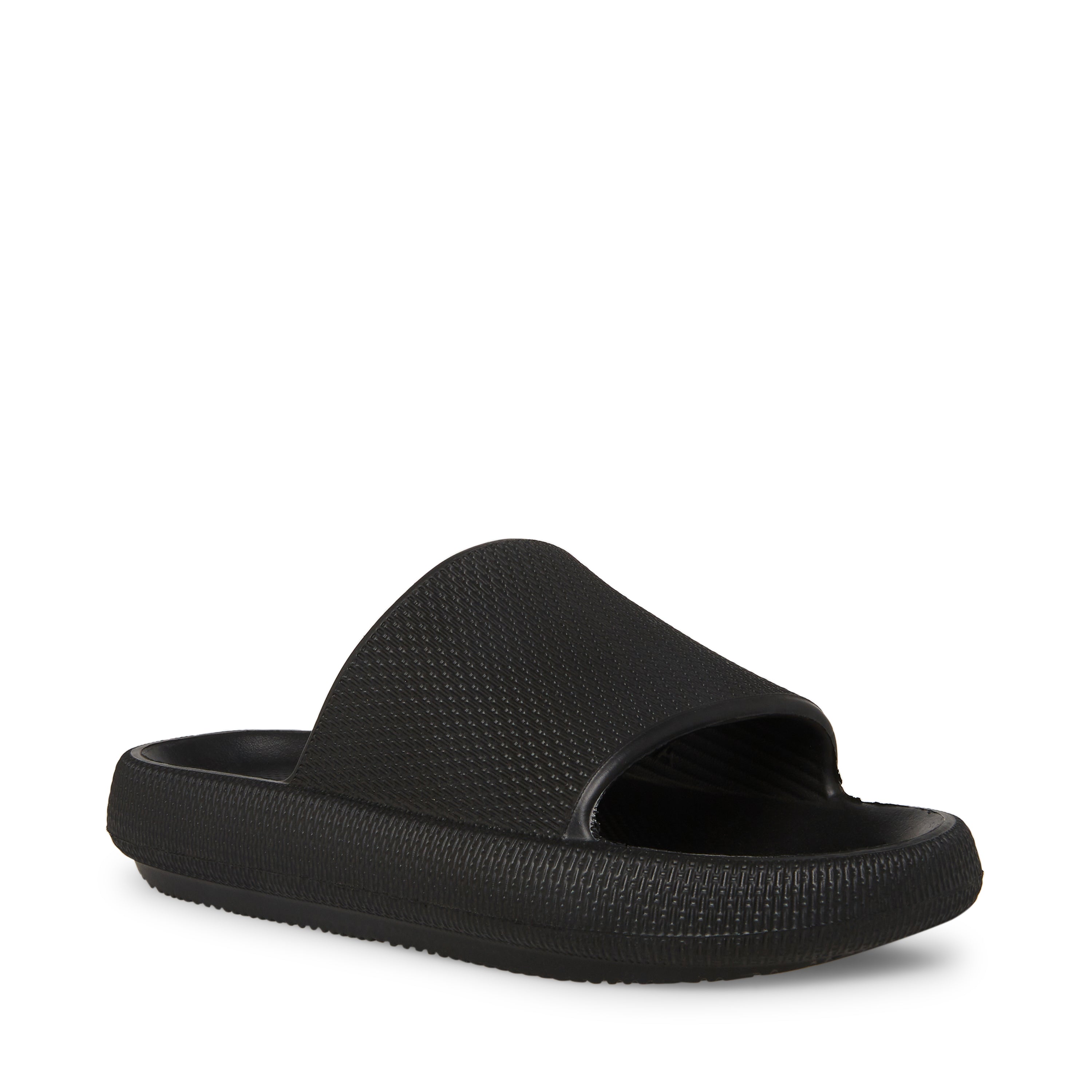 M-JOIEE BLACK RUBBER SLIDES
