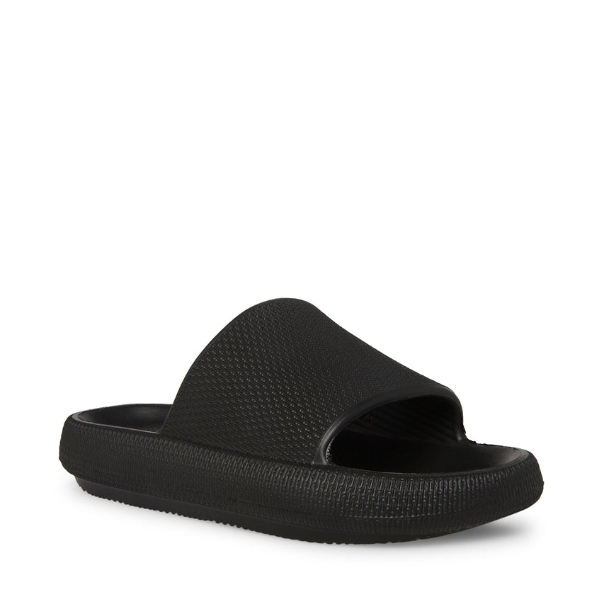 M-JOIEE BLACK RUBBER SLIDES