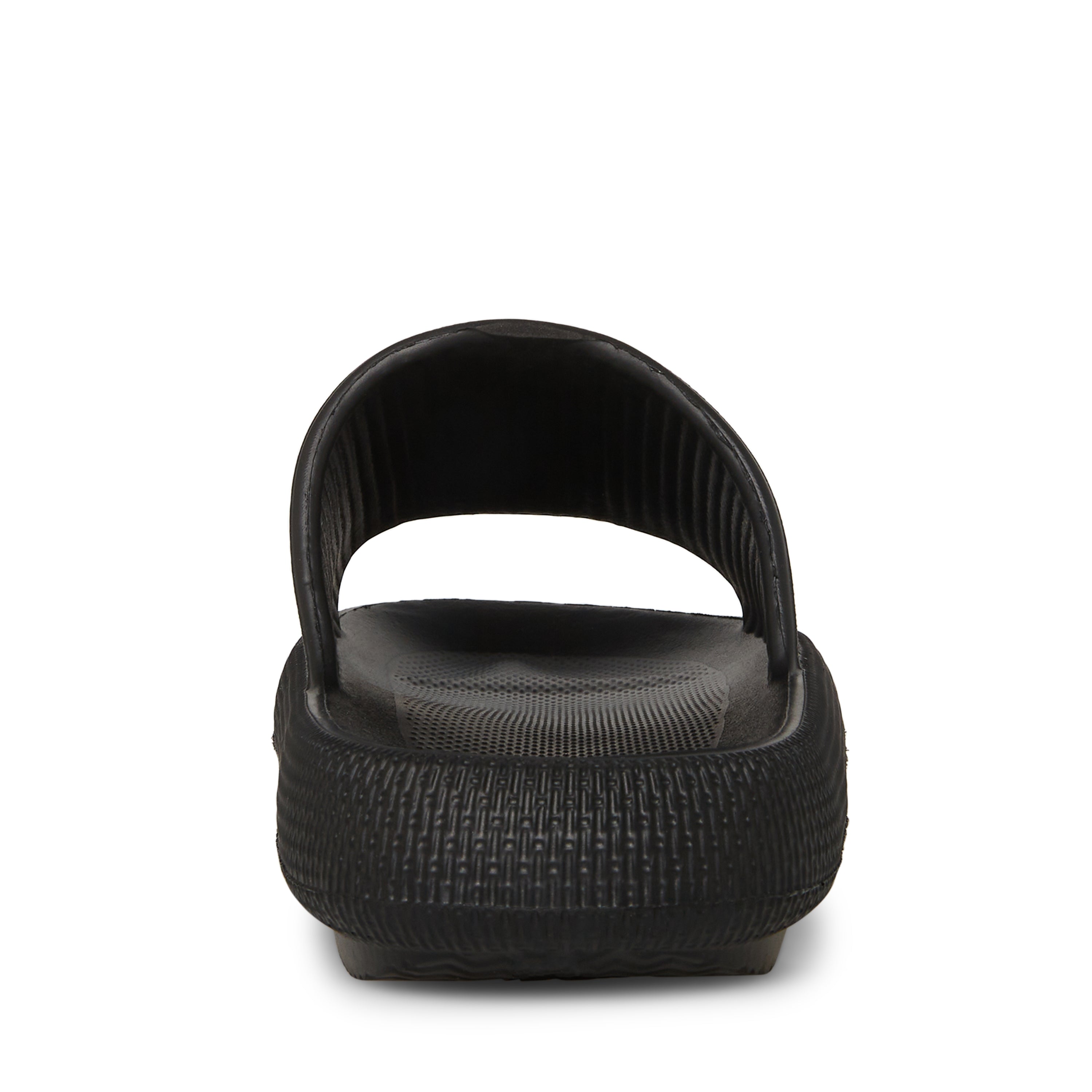 M-JOIEE BLACK RUBBER SLIDES
