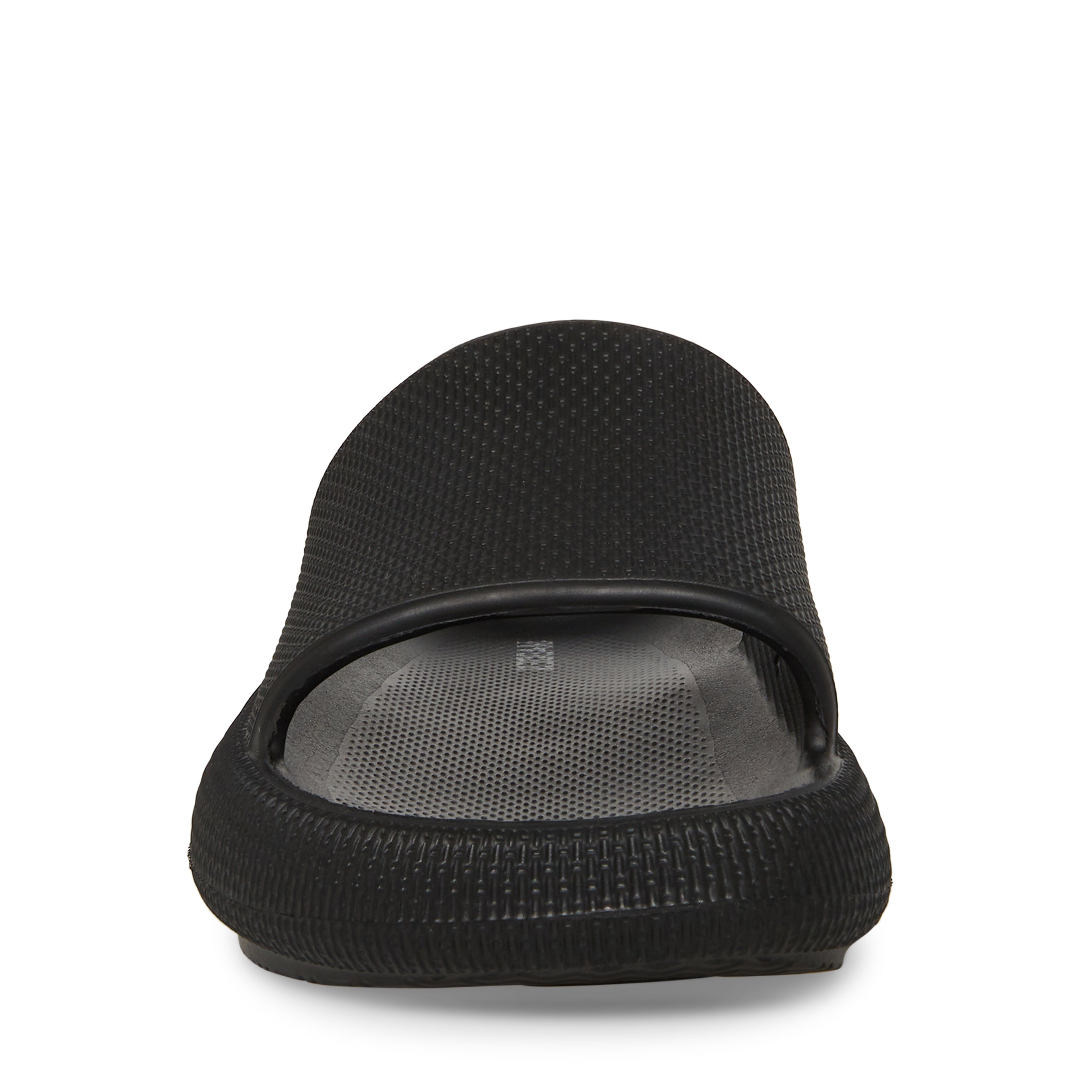 M-JOIEE BLACK RUBBER SLIDES