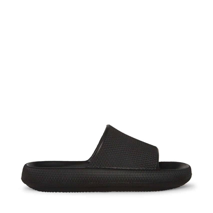 M-JOIEE BLACK RUBBER SLIDES