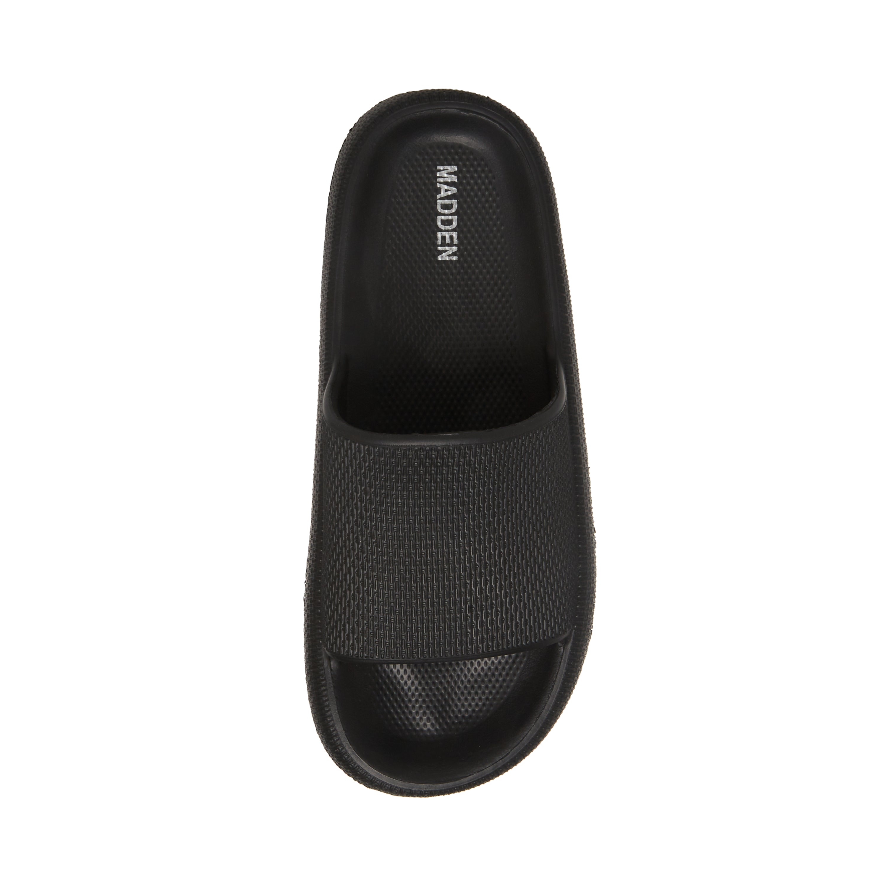 M-JOIEE BLACK RUBBER SLIDES