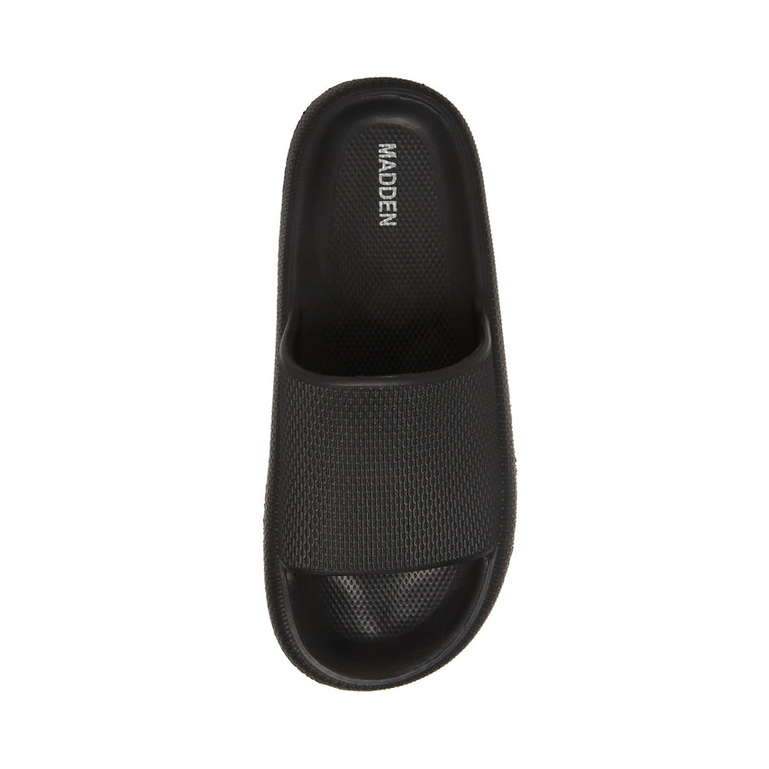 M-JOIEE BLACK RUBBER SLIDES
