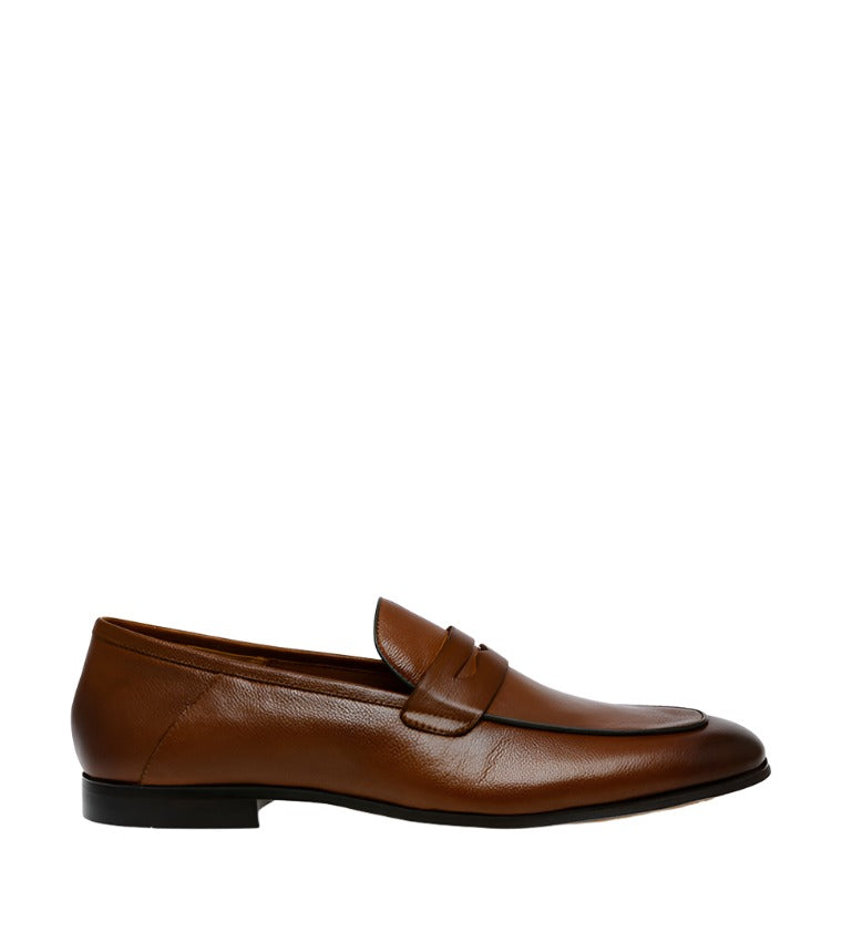 ZOLDER TAN LEATHER LOAFERS & MOCCASSINS