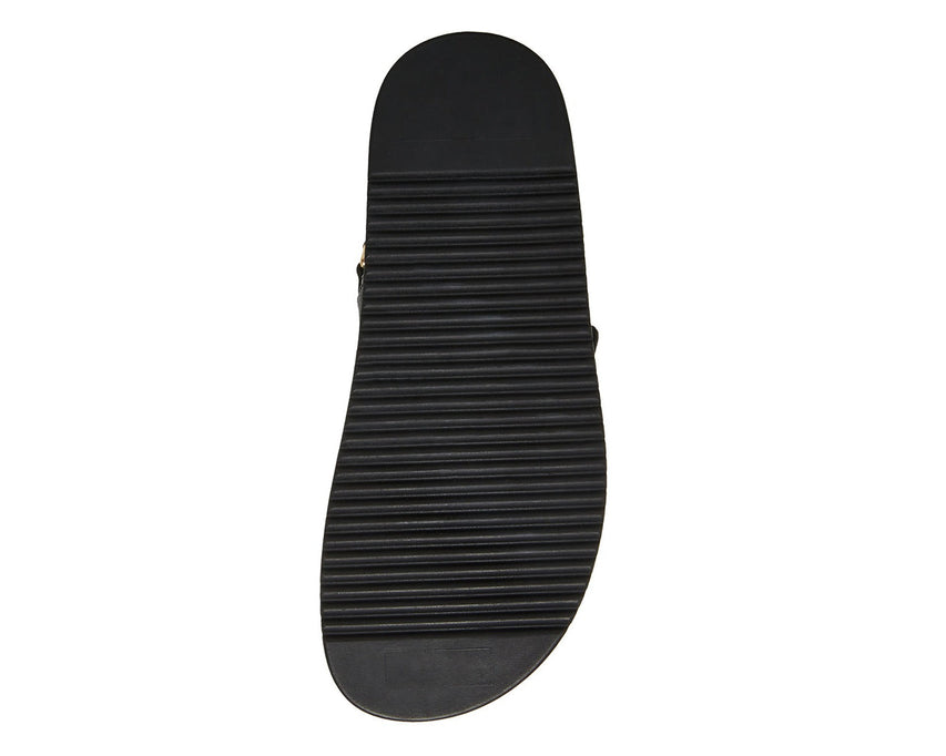 Steve Madden Mona black leather sandal, sole detail - view 7