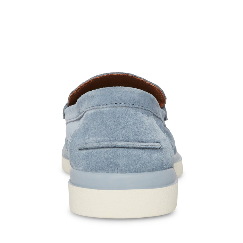 CHARLEY LIGHT BLUE SUEDE LOAFERS & MOCCASSINS