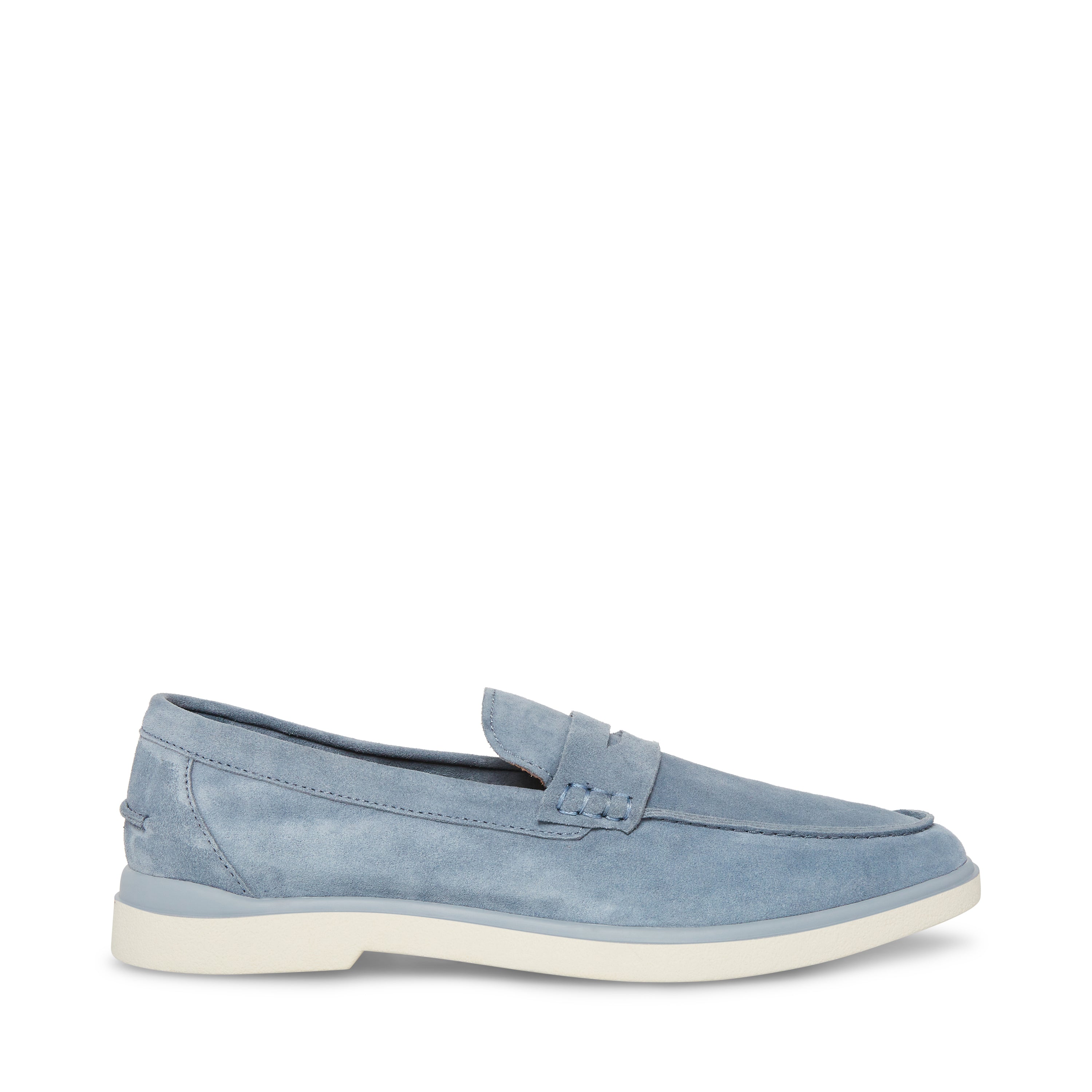 CHARLEY LIGHT BLUE SUEDE LOAFERS & MOCCASSINS
