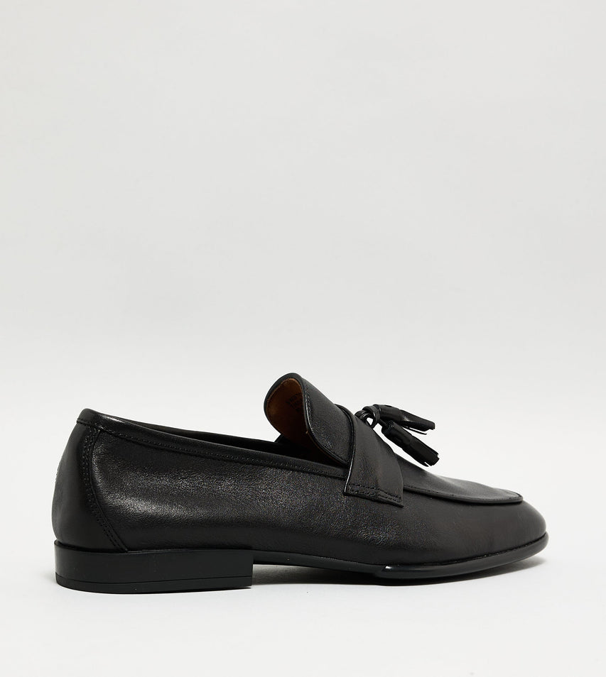 Swifton Men's Black Loafers — side view