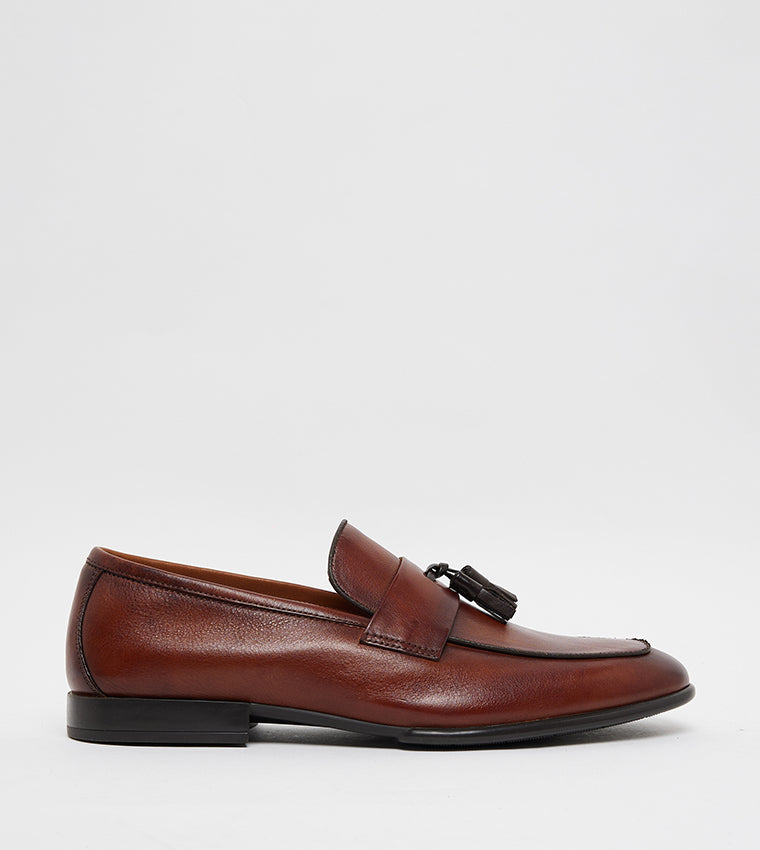 Swifton Tan Leather Men's Formal Lace-Up Shoes