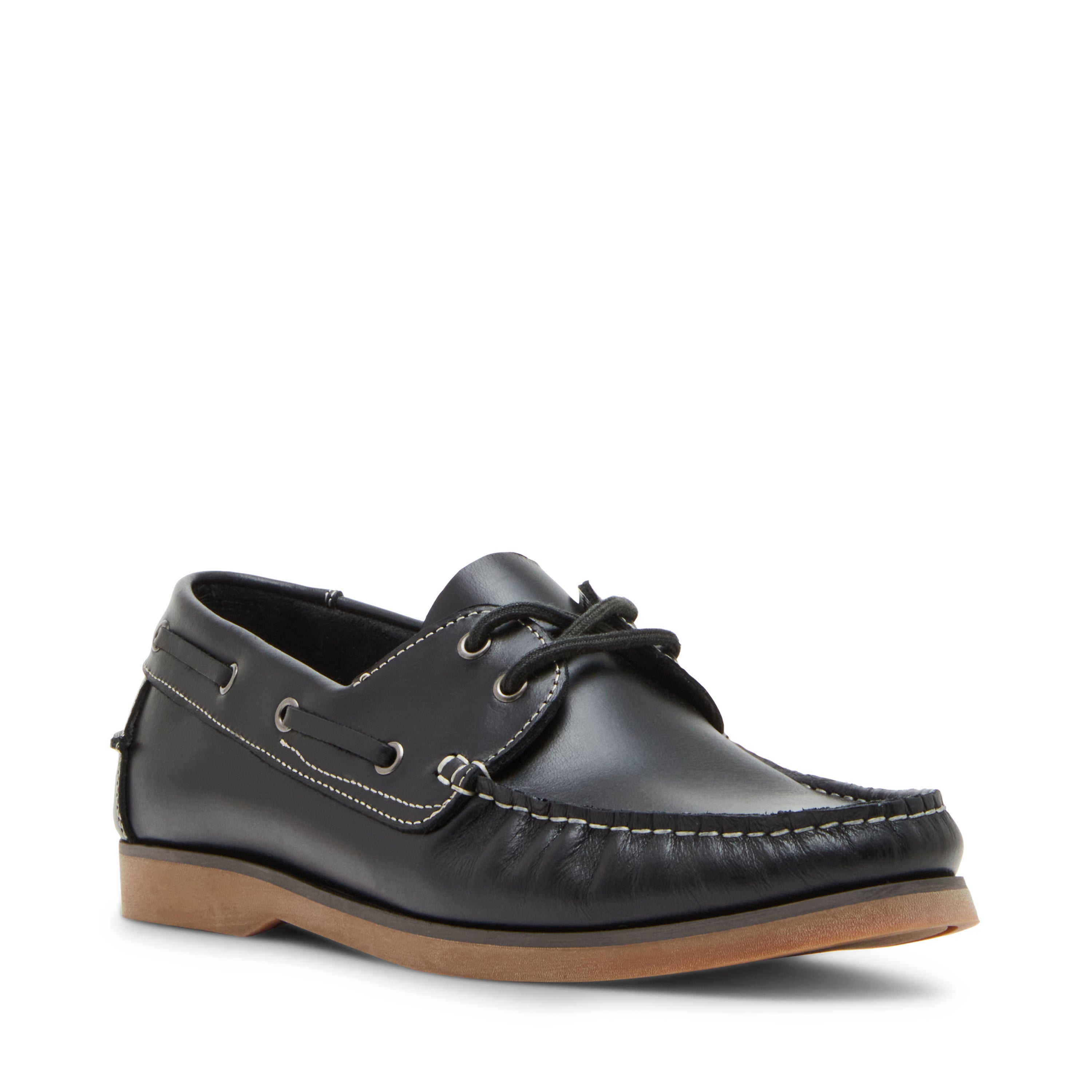 SEADOR BLACK LEATHER LOAFERS & MOCCASSINS