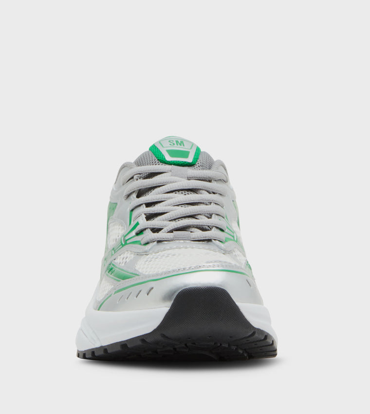 Thaedeus Men's Silver Green Sneakers - view 5