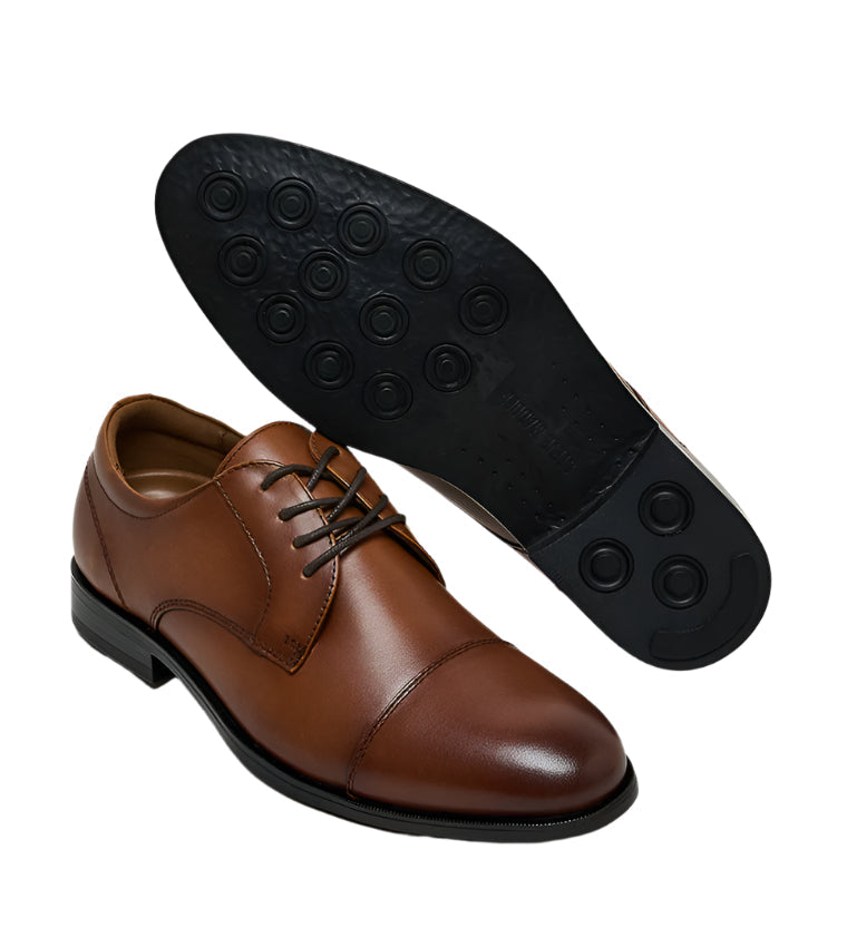 P-ISSACC TAN LEATHER FORMAL SHOES