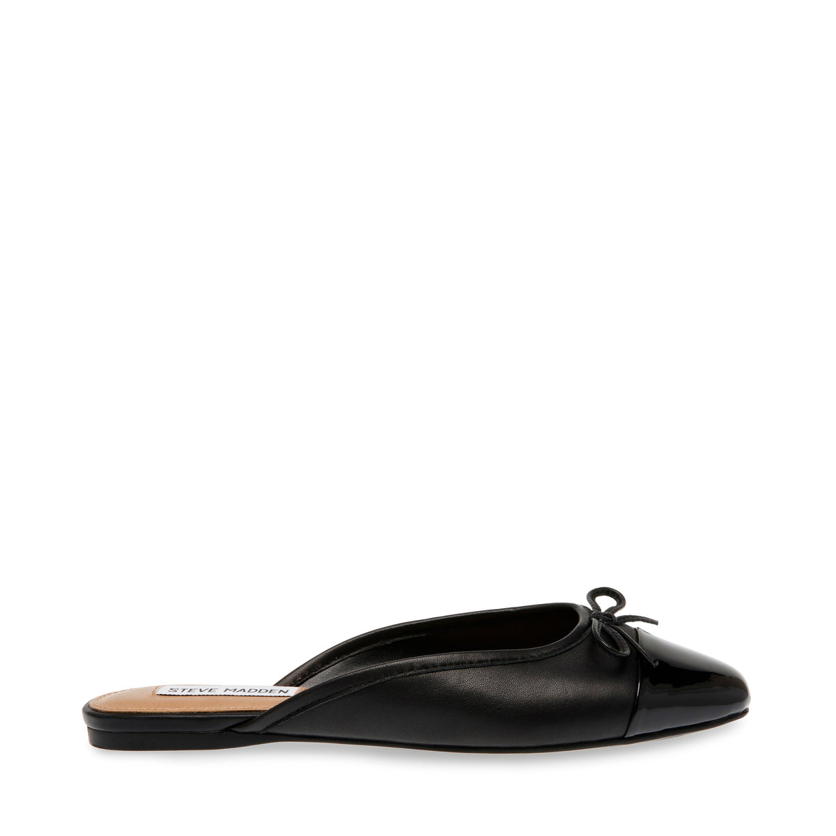 Nella Women's Black Leather Ballet Flats