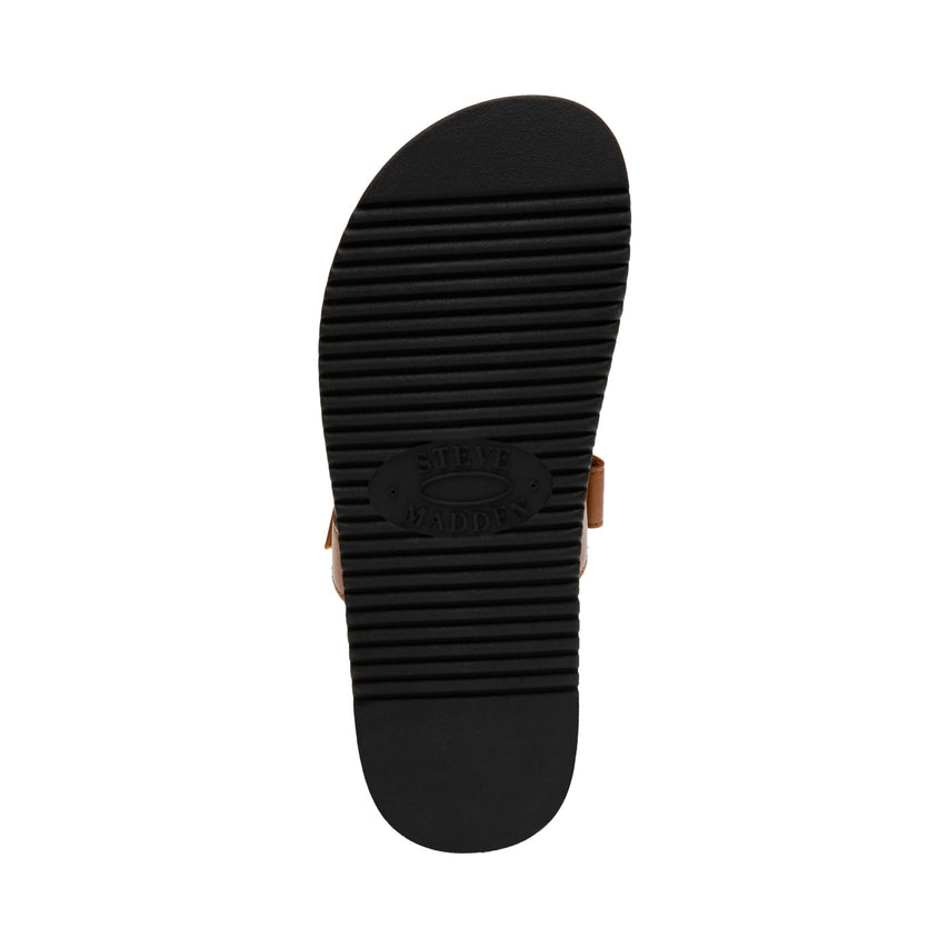 Steve Madden Mayven camel sandal with cutout strap detail - view 4