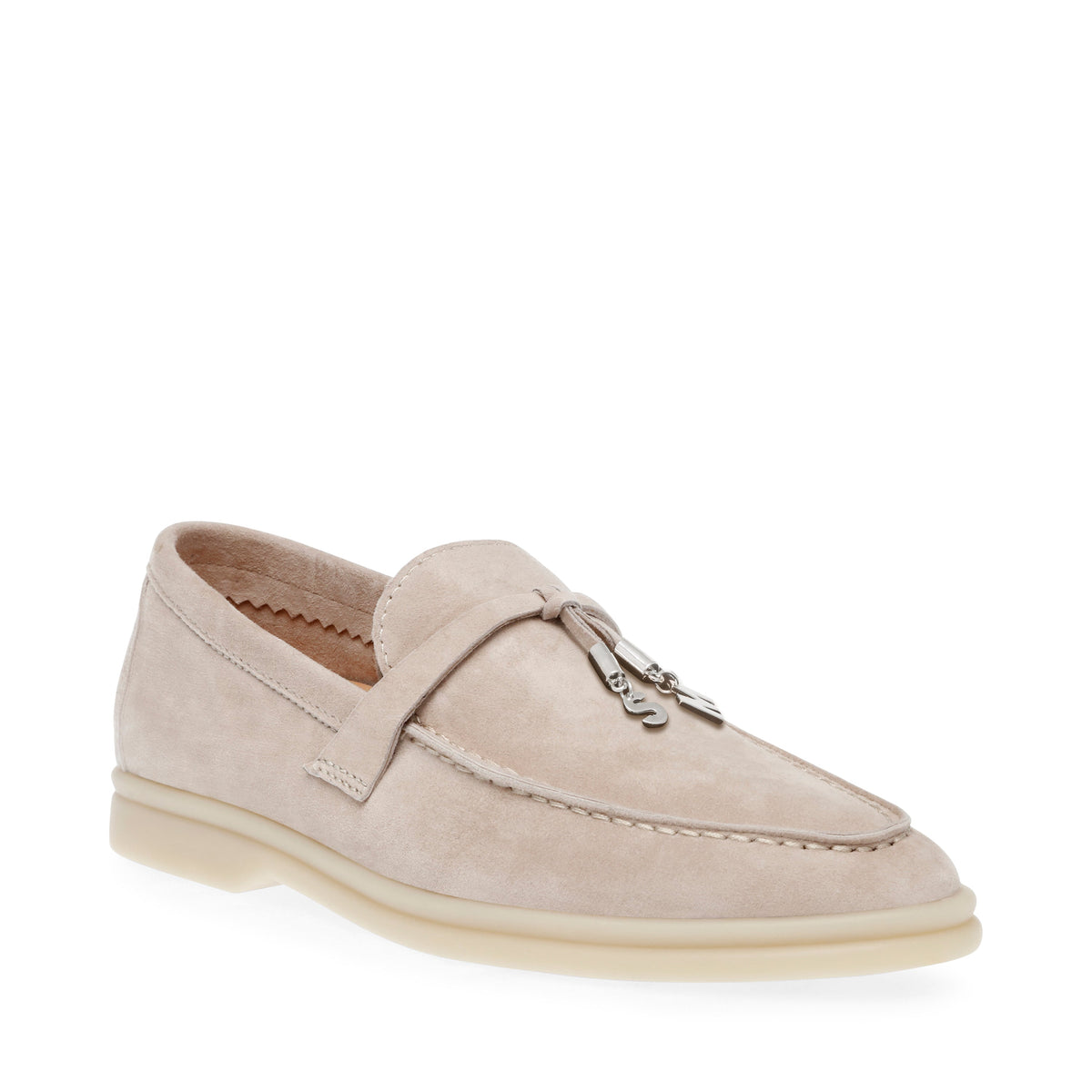 Steve Madden Portland women's bone suede loafers, featured view